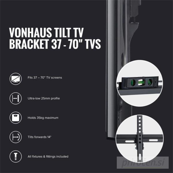 VonHaus 37-70'' nagibni TV stenski nosilec do 35kg-PRIROCEN.SI